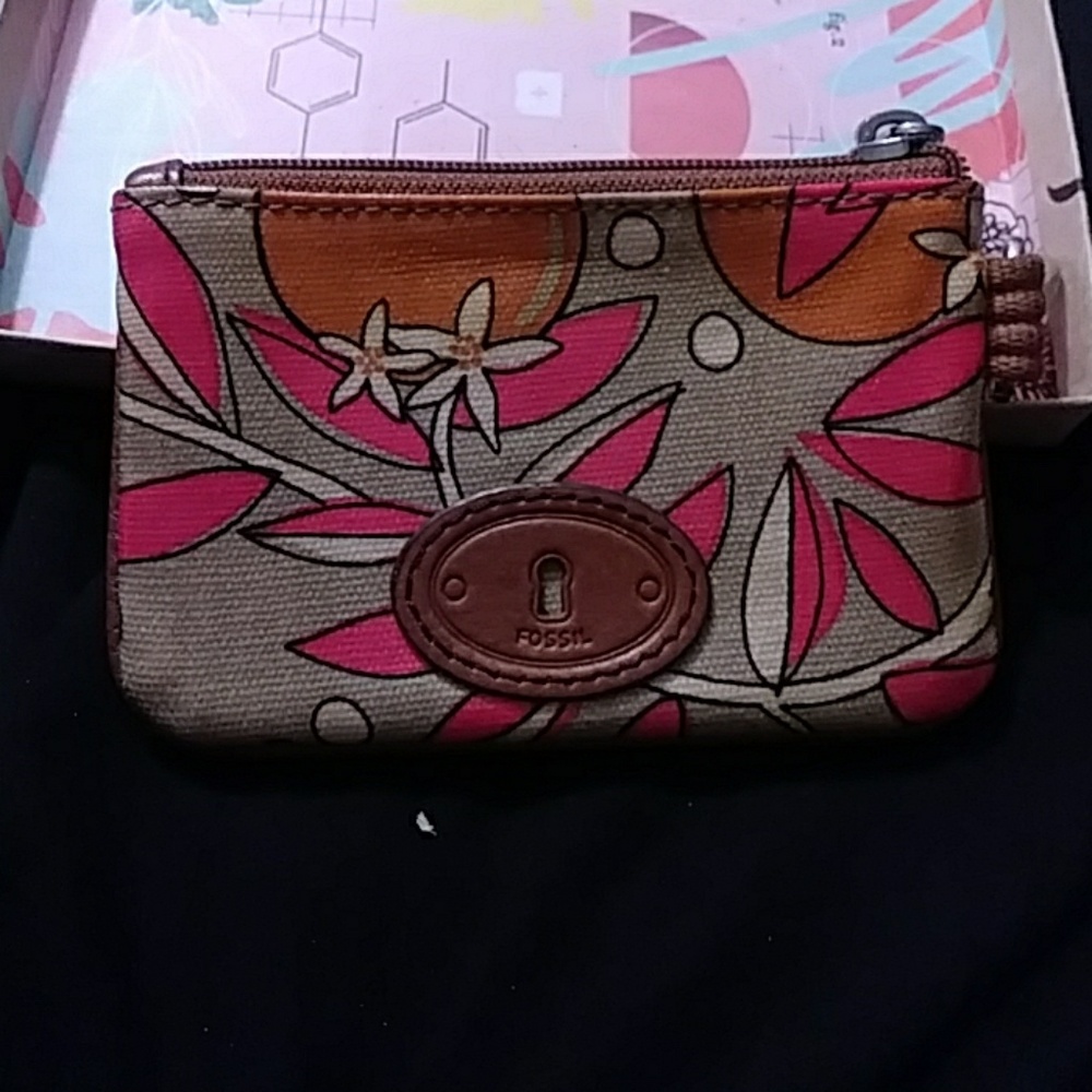 Vintage Fossil Zip Coin Wallet NWOT